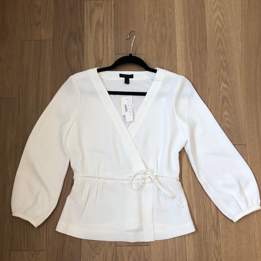 J Crew top with tie - brand new w/tags